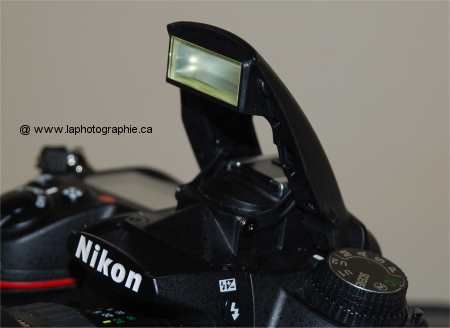Photo du flash incorpor� de l'appareil une fois ouvert