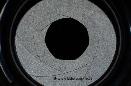 Photo du d'un diaphragme photo � environ f11
