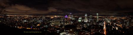 Photo panoramique du centre ville de Montr�al du Mont Royal