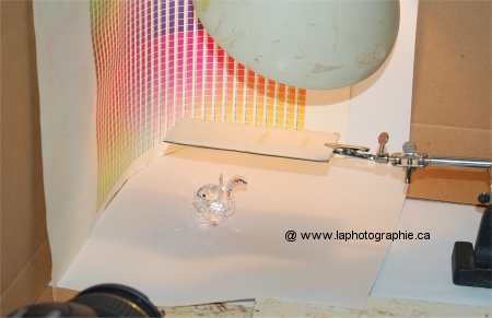 Photo d'un montage d'�clairage qui cache l'objet